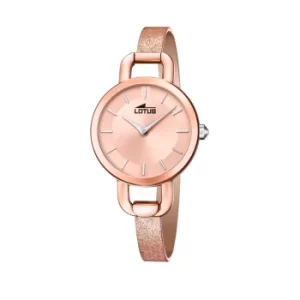 Lotus L18747-1 Rose Gold Tone Dial With Steel Bangle Style Strap Wrist