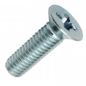 Machine Screw Pozi Countersunk Bright Zinc Plated M6 25mm Pack of 100