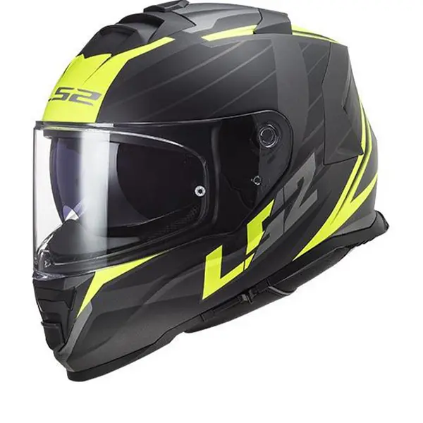 LS2 FF800 Storm II Nerve Matt Black H-V Yellow 06 Full Face Helmet Size 2XL