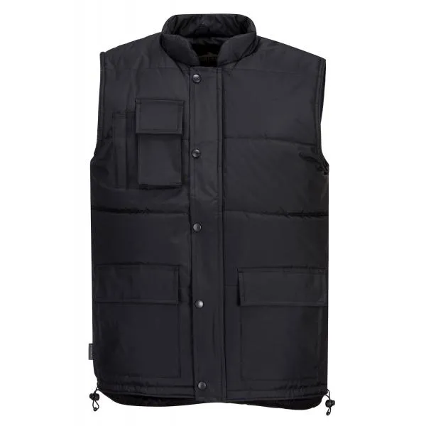 Portwest Mens Classic Showerproof Bodywarmer S415BKR4XL Colour: Black