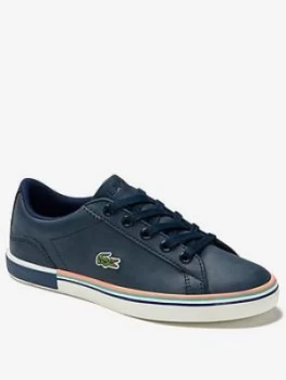 Lacoste Boys Lerond 0320 Trainer - Navy, Size 1 Older