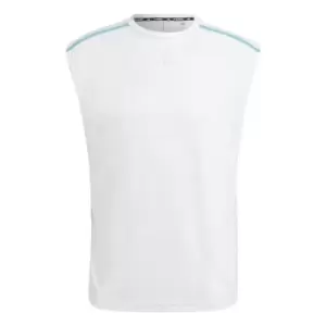 adidas Workout Base Tank Top Mens - White / Preloved Blue / Transp