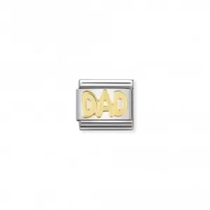 Nomination Composable Classic Writings 18K Gold Dad Link 030107/11