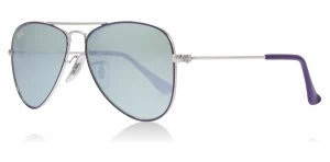 Ray-Ban Junior RJ9506S Sunglasses Silver / Violet 262/30 50mm