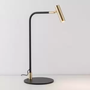 Harper Living LED Black and Gold Desk Table Light, Adjustable Light Head with Touch Dimmer Switch