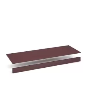 Flux top and plinth finishing panels for quadruple locker units 1600mm wide - wine red