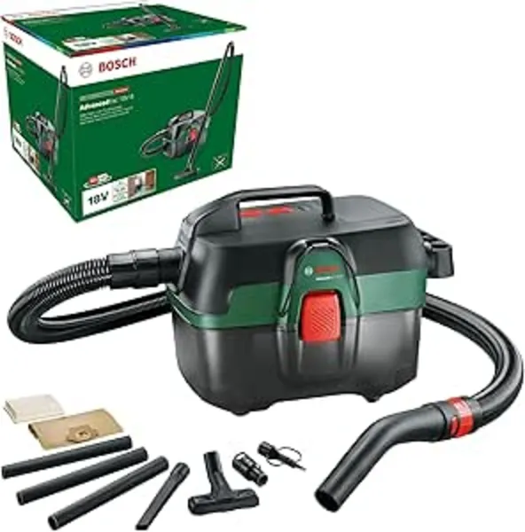 Bosch ADVANCEDVAC 18V-8 P4A 18v Cordless Portable Wet & Dry Vacuum Cleaner 8L ADVANCED VAC 18 Batteries: 2 x 2ah Li-ion