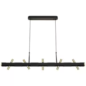 Luminosa Lighting - Ceiling Pendant, 10 x 2W LED, 3000K, 2800lm, Sand Black, Gold