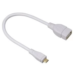 Hama USB 2.0 OTG Adapter cable micro plug - A socket white 0.15 m