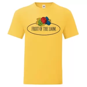 Fruit of the Loom Mens Vintage Big Logo T-Shirt (XL) (Sunflower Yellow)