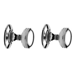 Polished Chrome Effect Internal Round Latch Door Knob 1 Set