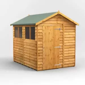 8x6 Power Overlap Apex Garden Shed