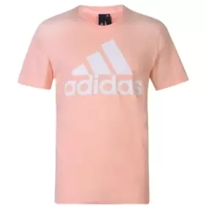 adidas Linear Logo T Shirt Mens - Pink