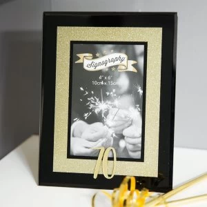 Signography Gold Glitter 70 Glass Frame 4x6