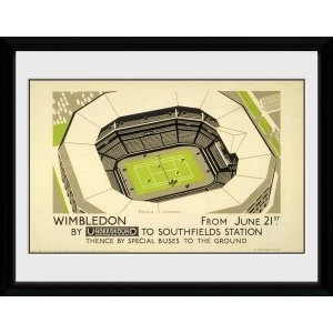 Transport For London Wimbeldon 12" x 16" Framed Collector Print