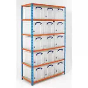 Slingsby Really Useful Box Boltless Steel Shelf Archive Storage With Containers