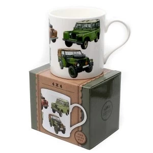 Lesser & Pavey Classic Land Rover 4 x 4 Collection Fine China Gift Boxed Mug