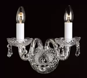 Modra Crystal Trimmed Wall Candle Wall Lamp