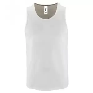 SOLS Mens Sporty Performance Tank Top (3XL) (White)