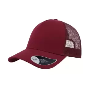 Atlantis Rapper Jersey Mid Visor Trucker Cap (One Size) (Burgundy)