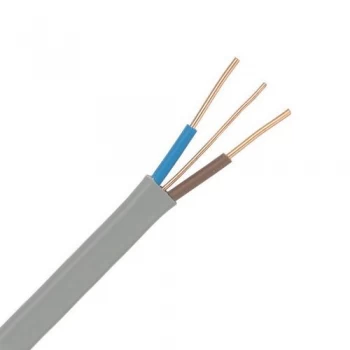 Zexum Grey 6mm 46A Brown Blue Twin and Earth TnE 6242Y Flat PVC Harmonised Lighting Power Cable - 100 Meter