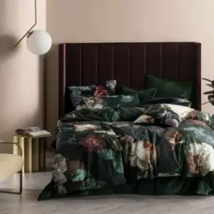 Linen House Winona Duvet Cover Set (Double) (Ivy Green) - Ivy Green