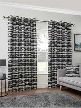 Horizon Lined Eyelet Curtains