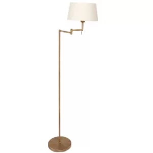 Bella Floor Lamp with Tapered Shade Bronze Brushed