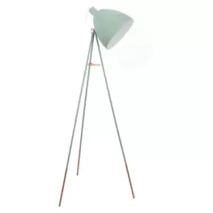 Tripod Floor Lamp Light Mint & Copper Dome Shade 1x 60W E27 Bulb Tall Room