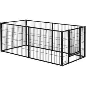 Heavy Duty 6 Panel Pet Playpen for Small Dogs, 82.5-150 x 61cm - Black - Pawhut