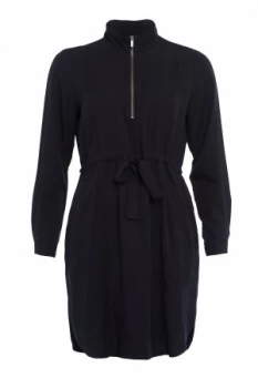 French Connection Sunny Lyocell Toggle Dress Black