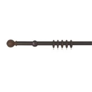 Colours Walnut effect Fixed length Curtain pole L180 cm