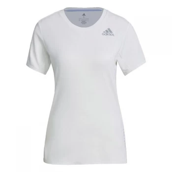 adidas HEAT. RDY Running T-Shirt Womens - White / White