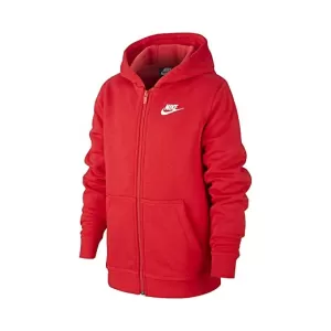 Nike Boys Hoodie Full Zip Club Jacket - Red