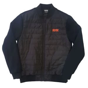 AC/DC - Logo Unisex X-Large Quilted Jacket - Black