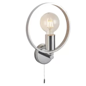 Merola Contemporary Designer Crystal LED Wall Light Chrome, Warm White, IP44