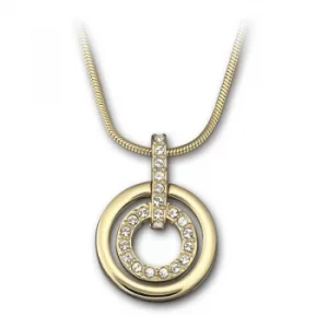 Ladies Swarovski PVD Gold plated Circle Necklace