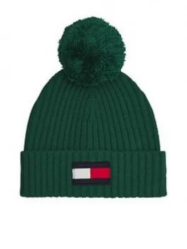 Tommy Hilfiger Kids Flag Pom Pom Beanie - Green