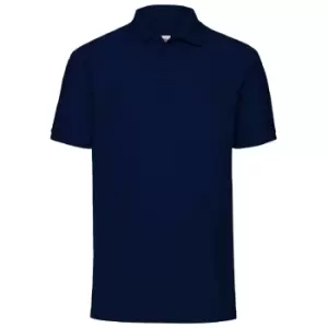 Fruit Of The Loom Mens 65/35 Pique Short Sleeve Polo Shirt (3XL) (Deep Navy)