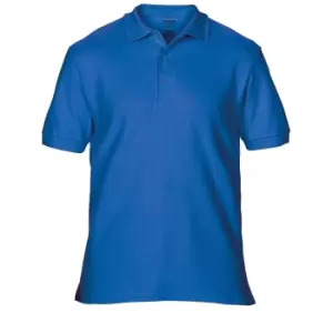 Gildan Mens Premium Cotton Sport Double Pique Polo Shirt (2XL) (Royal)