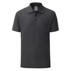 Fruit Of The Loom Mens Tailored Poly/Cotton Piqu Polo Shirt (XXL) (Dark Heather)