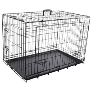 Flamingo Wire Cage With Sliding Door M 77X47X53.5cm - Black