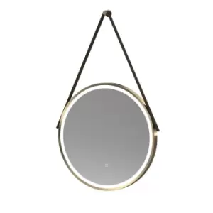 Hudson Reed 600mm Round Illuminated Mirror Brushed Brass