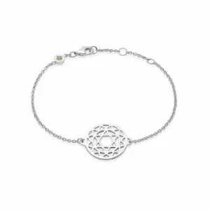 Daisy London Jewellery Heart Chakra Chain Bracelet Sterling Silver