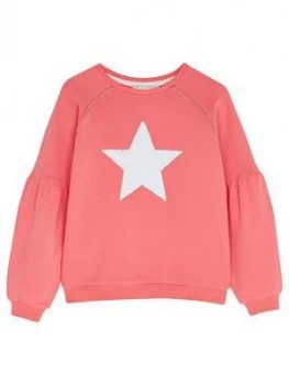 Mintie By Mint Velvet Girls Star Sweatshirt - Pink