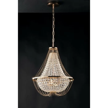 Fan Europe Lighting - Fan Europe Vienna - Crystal K9 Chandelier, 45cm Diameter, Gold, E14