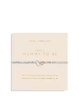 Joma Jewellery Forever Yours - Lovely Mummy To Be Silver and Rose Gold Bracelet (17.5Cm Stretch), Multi, Women