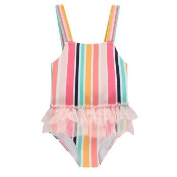 SoulCal Swimsuit Baby Girls - Ochre Striped