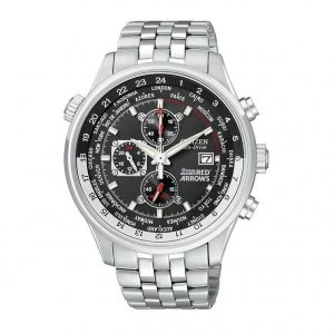 Citizen Eco-Drive Red Arrow WR100 Mens Bracelet Watch