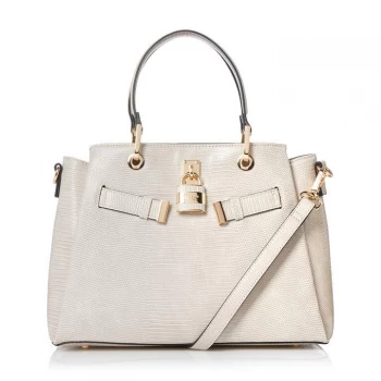 Dune Darryyl' Padlock Tote Bag - grey